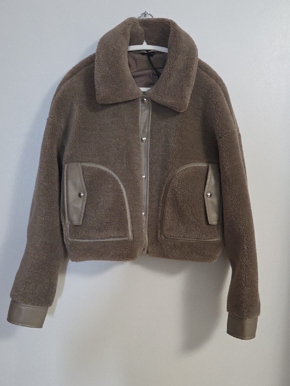 Blank NYC Women's Teddy Jacket in Taupe Brown